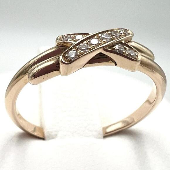 CHAUMET Rose Gold Diamond Ring - Picture 1 of 9